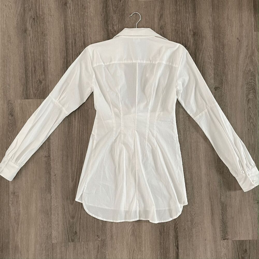 Gil Santucci Shirt Dress White Size 44 - Picture 5 of 8